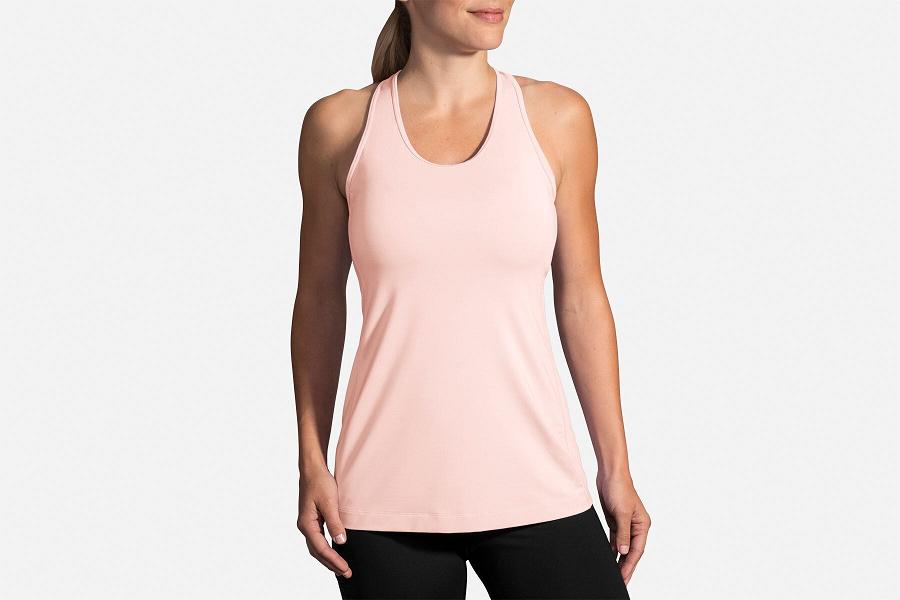 Brooks Pick-Up Women Clothing & Running Tank Pink QWG574169